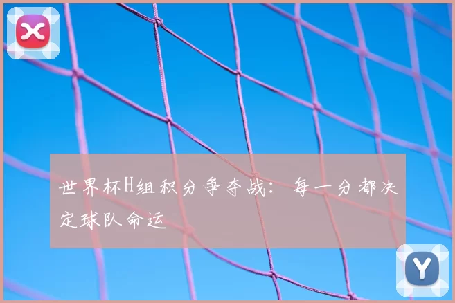 世界杯H组积分争夺战：每一分都决定球队命运